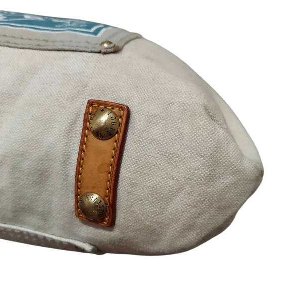 Louis Vuitton Limited Edition Globe Shopper Cabas Canvas Tote Bag Gently Loved - Picture 11 of 15